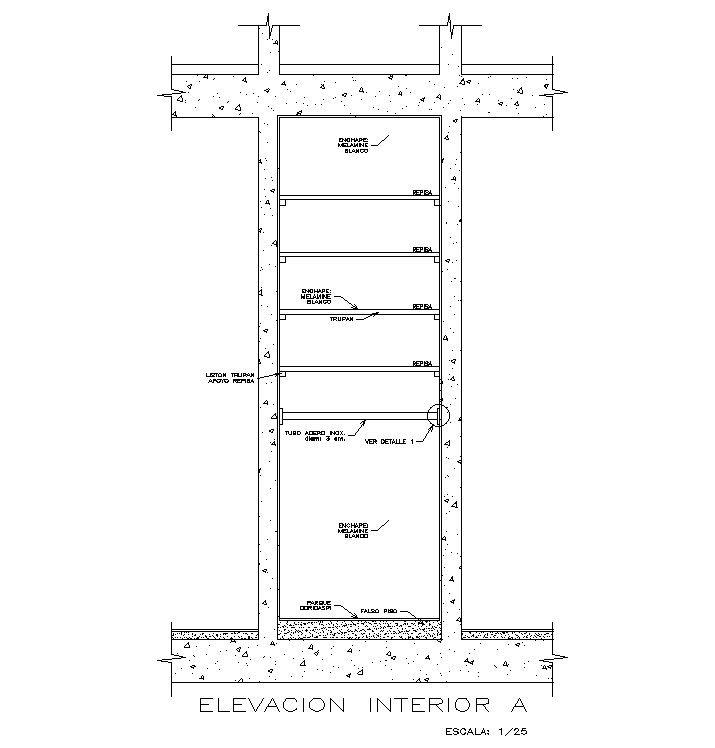 Left side Interior elevation view of 3x3m toilet building has been given in this Autocad drawing file.