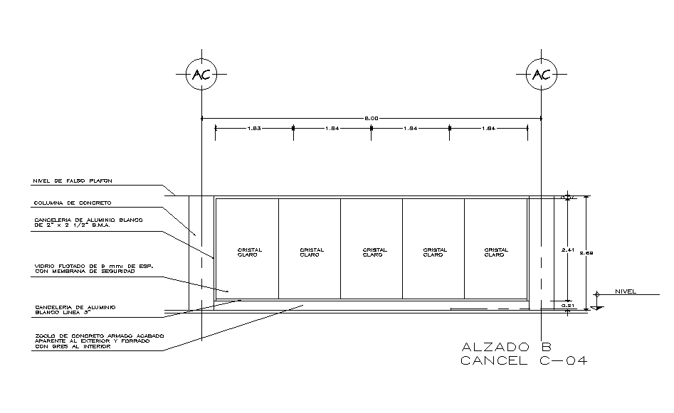 Left side elevation the building is given in this Autocad drawing file. Download now.