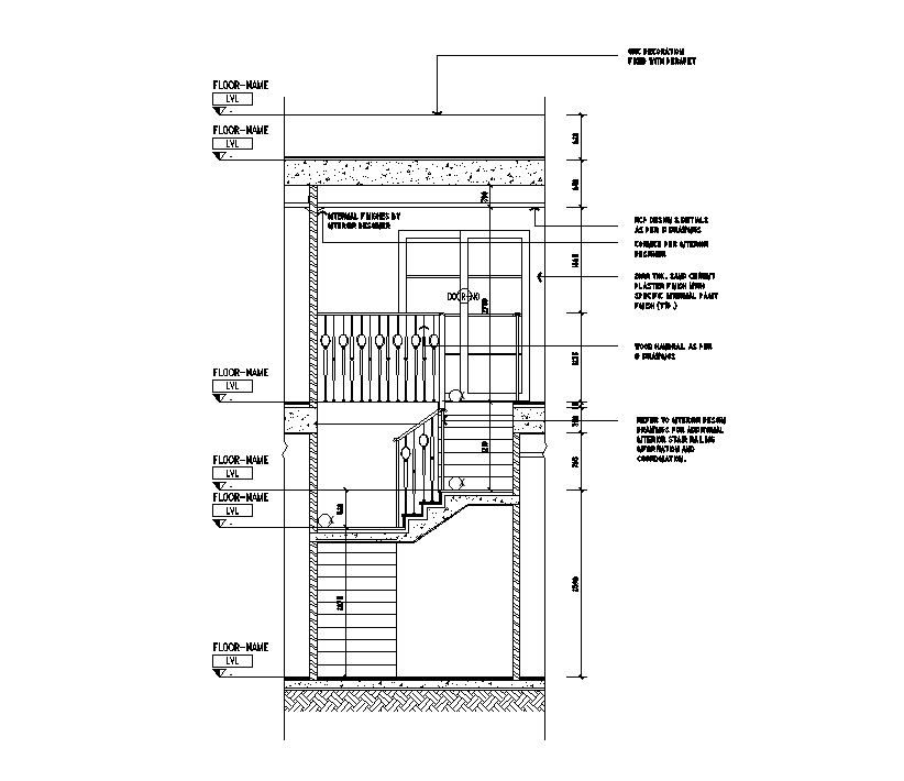 Left side section view of 16x24m restaurant plan is given in this ...