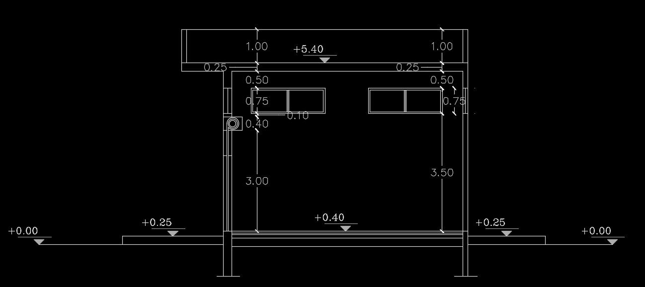 Left side wall section detail of the building Download now
