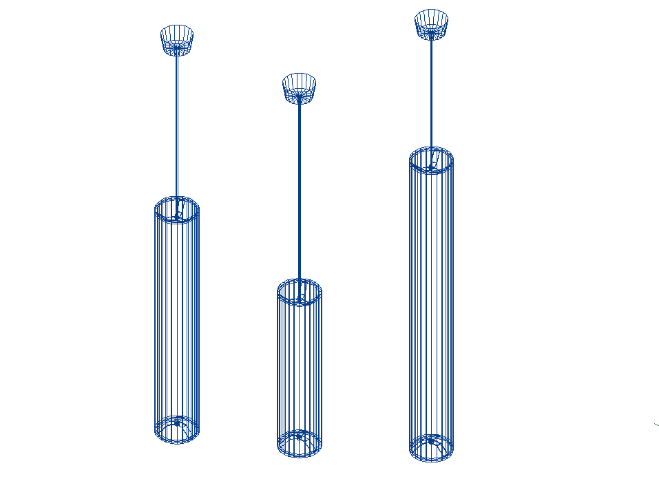 Lepo_LED_600 electrical 3d wire frame view dwg file