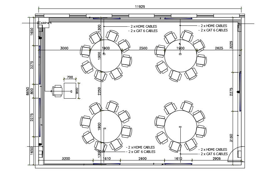 Library Building Room Layout Architecture Plan AutoCAD File