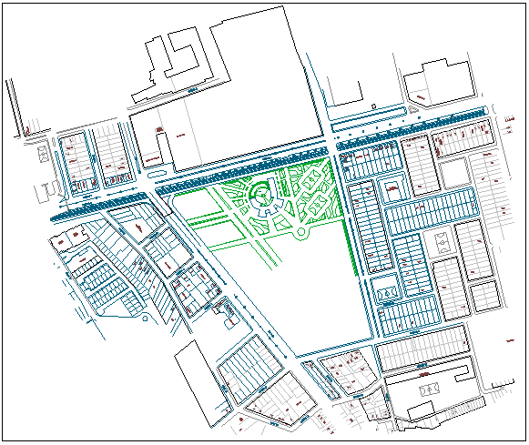 Library of university landscaping details dwg file