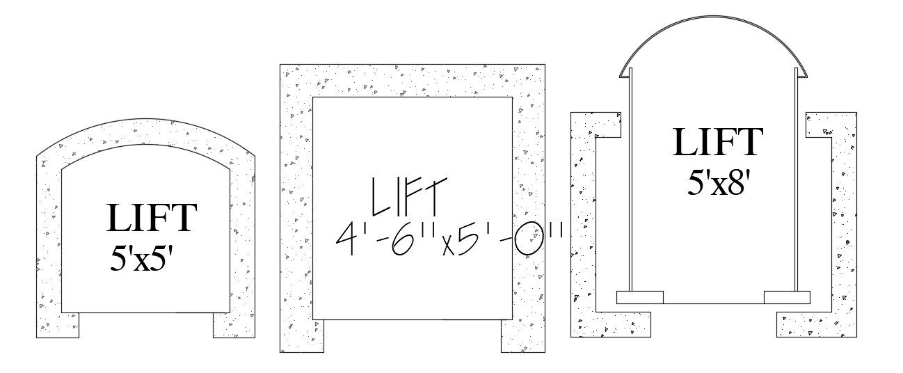 Lift Elevators Design 2d Sectional AutoCAD Drawing Free Download