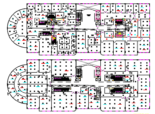 Lift elevator detailing project of first and second floor plan dwg file