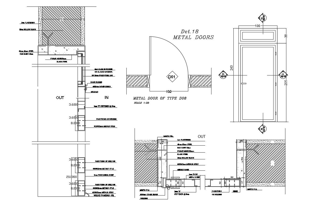 Lift elevator section Drawing Free AutoCAD File