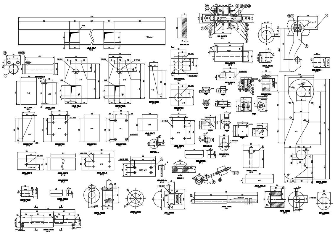 Lifting Draft Tube Gate Extension Drawing 