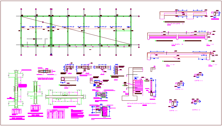 Lightened structures replacement with detail dwg file
