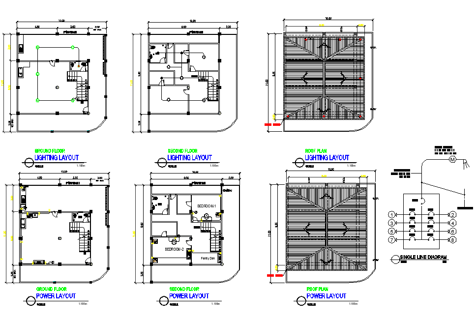 Lighting layout and power layout file
