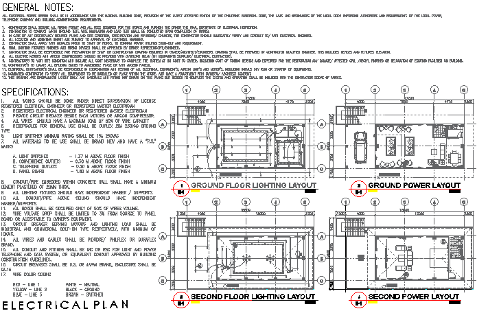 Lighting and Electrical Layout detail Design autocad dwg drawing