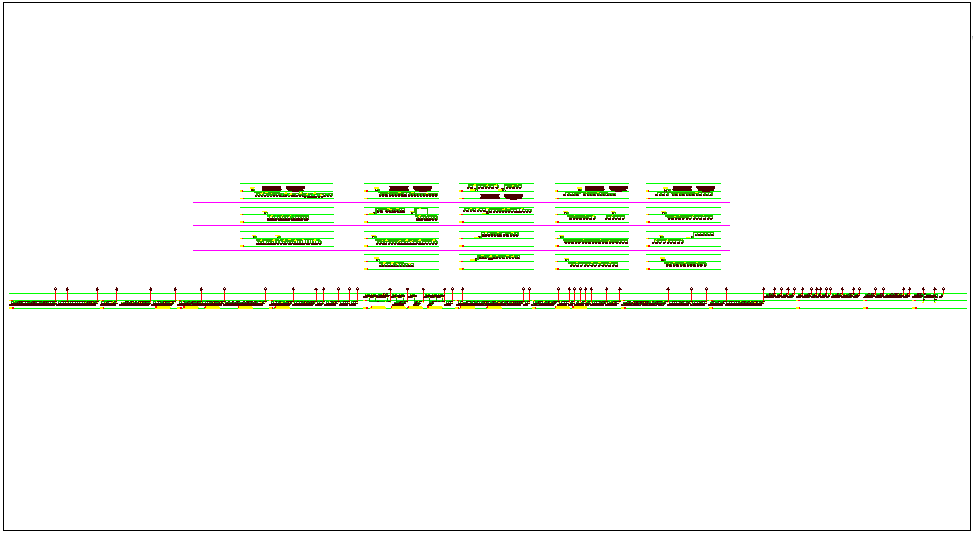 Line diagram of refrigerant pipe line view dwg file