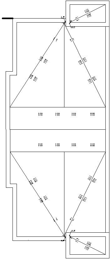 Line diagram of floor plan in detail AutoCAD drawing