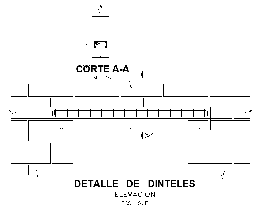 Lintel beam detail drawing is given in this AutoCAD drawing model.Download now.