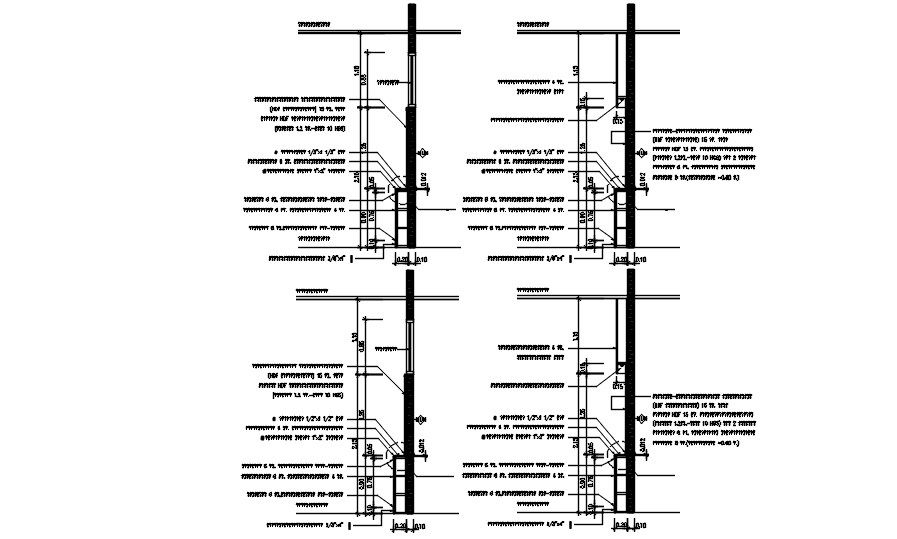 Lintel section details are given in this AutoCAD DWG drawing. Download the AutoCAD 2D DWG file.