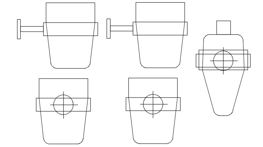 Liquid soap holder cad blocks in AutoCAD, dwg file.