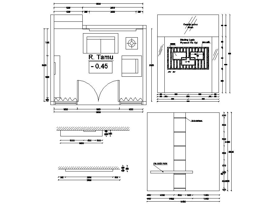Living Room Layout Plan CAD DWG File for Interior Design and Planning