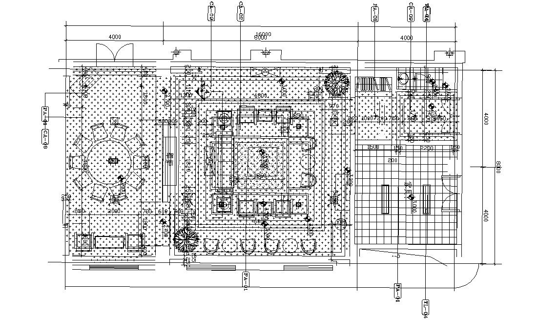 Living Room and Dining Room Design Furniture Layout Plan