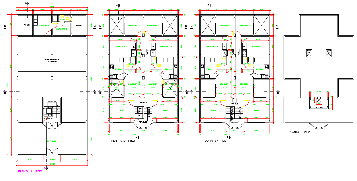 Living place planning dwg file