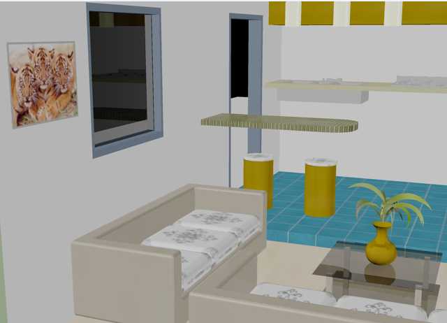 Living room 3d details