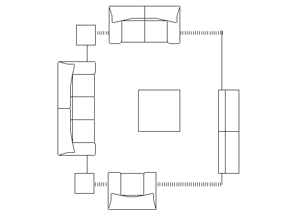 Drawing Room Furniture DWG File