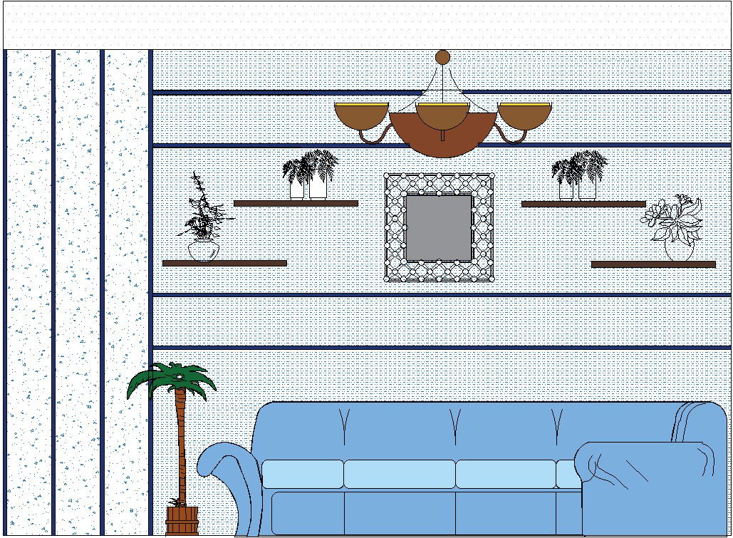 Living Room Elevation Design. detail drawing presented in this AutoCAD file. Download this 2d AutoCAD drawing file.