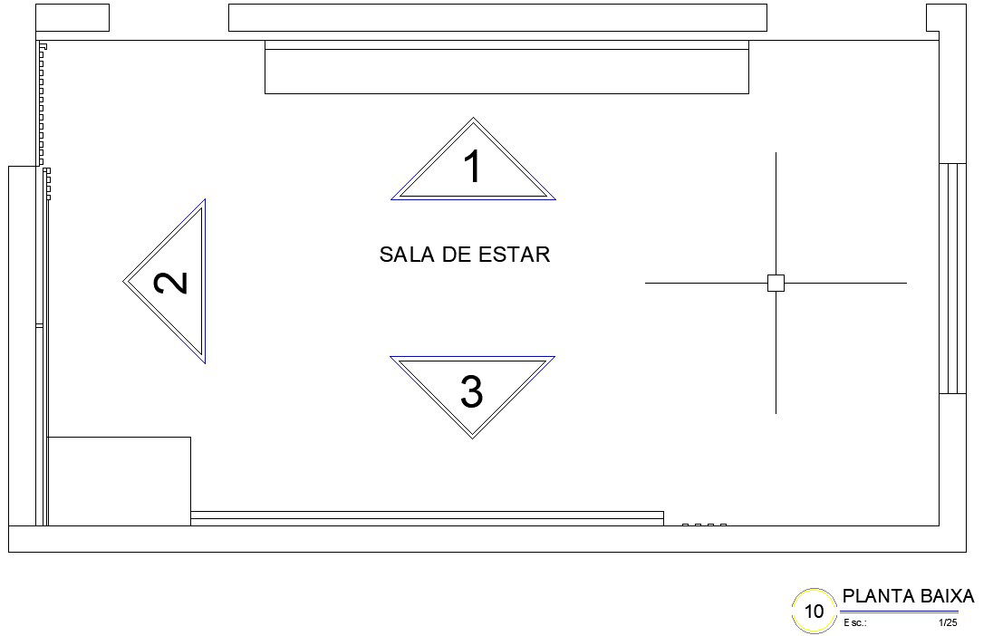 Living room elevation direction details.