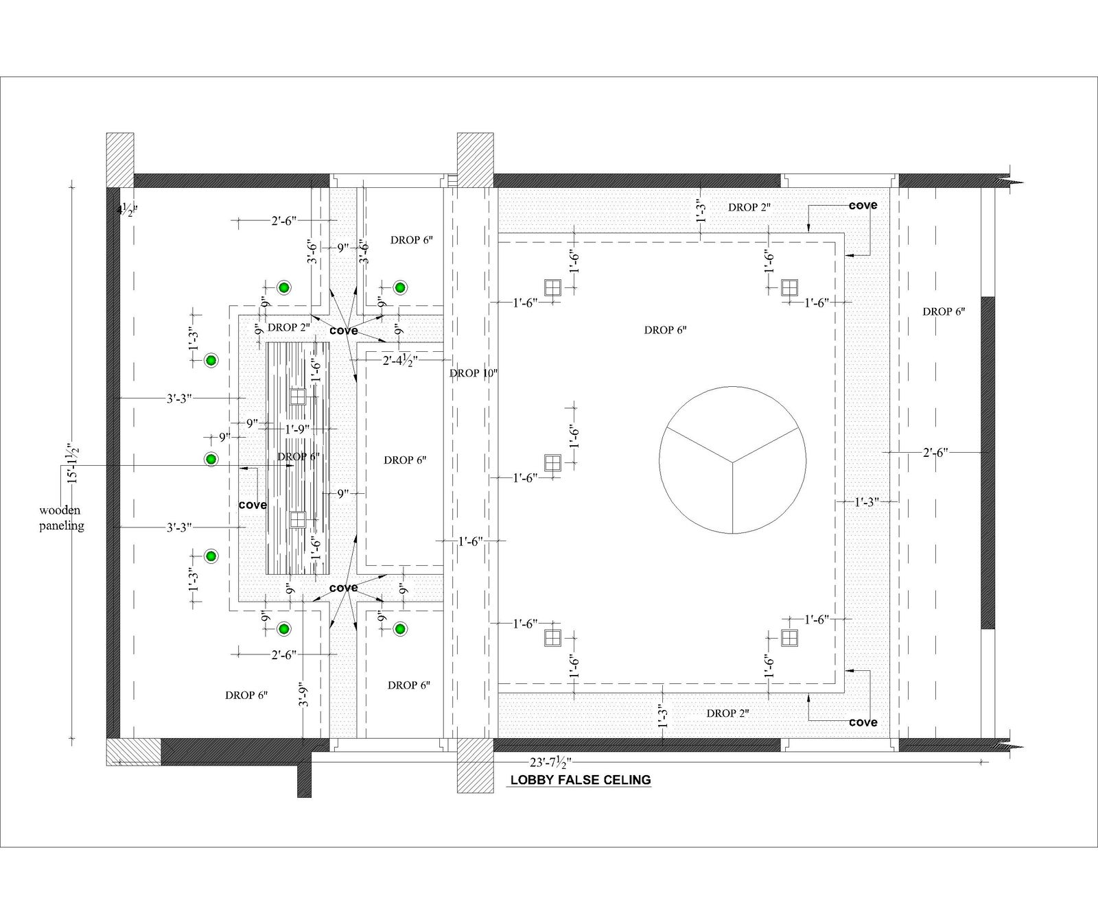 Lobby Ceiling Design 2D Layout
