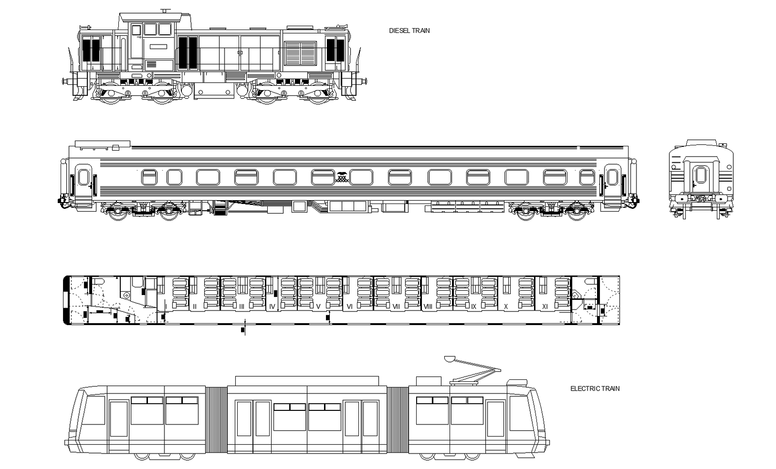 Locomotives plan detail dwg.