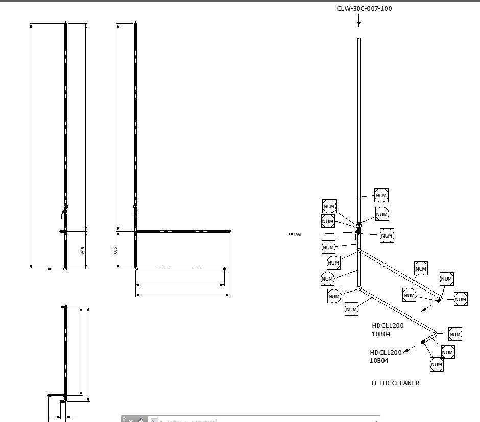 Long Fiber Cleaner Washing Line Detail In AutoCAD Dwg File