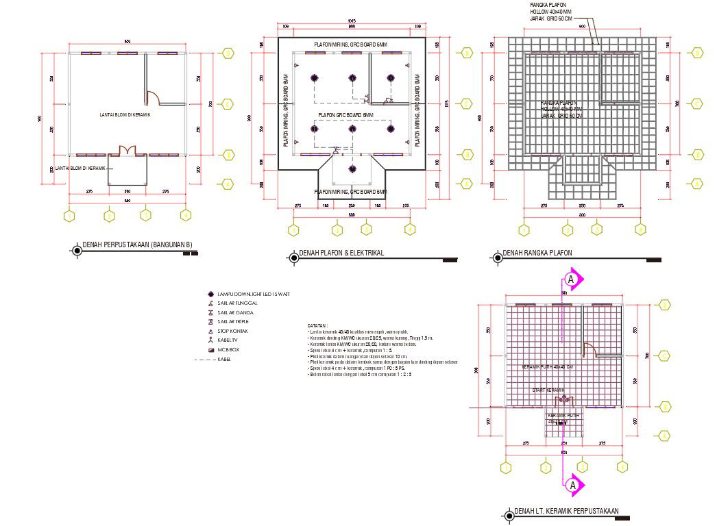 Long Span Roof House Plan AutoCAD File