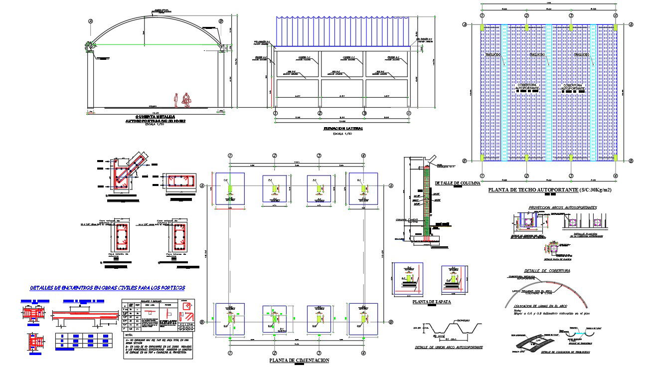 Long Truss Span Structure Design DWG File
