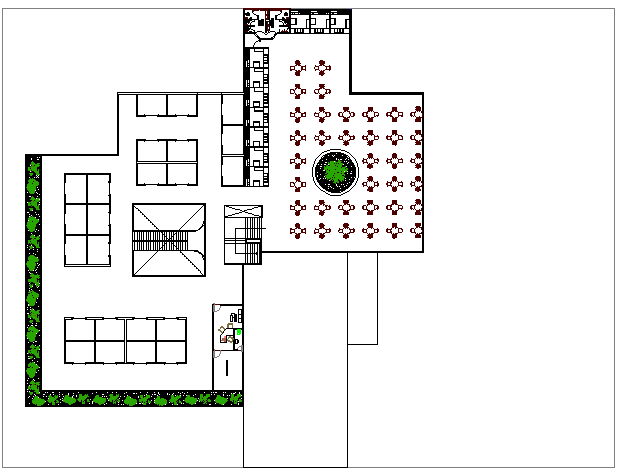 Lore-to market place architecture layout plan details dwg file
