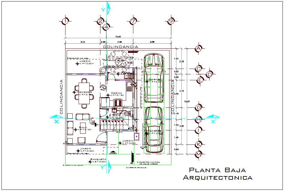 Low floor plan with view of architectural view dwg file