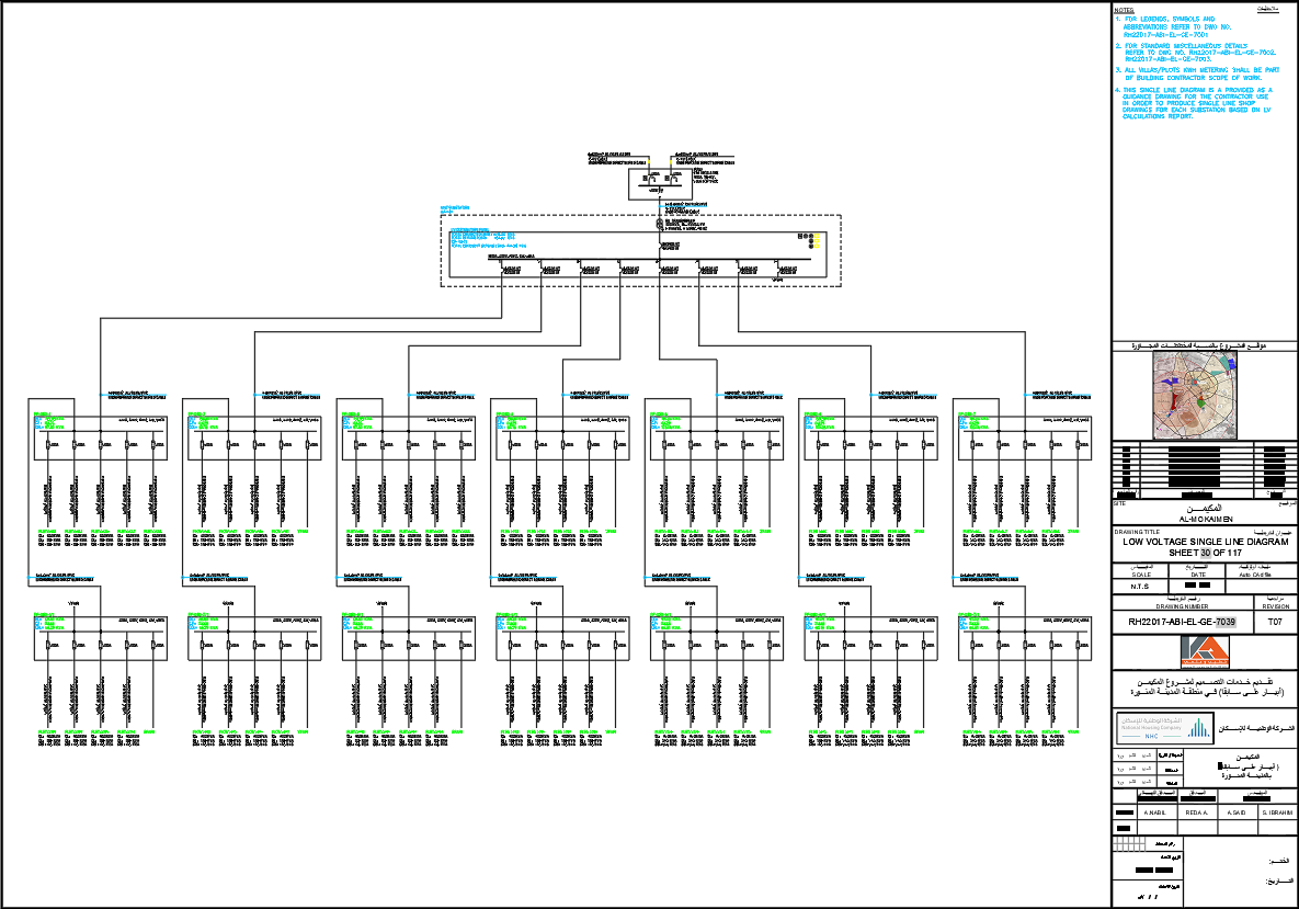 Low Voltage Single Line Electrical Diagrams in AutoCAD DWG File