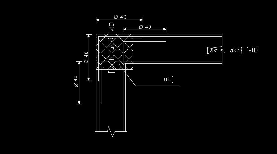 L shape beam cum column section view