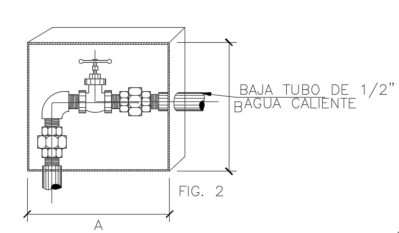 L shape pipe line connection drawing is given in this file