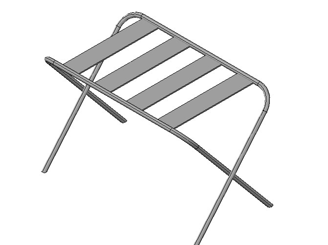 Luggage rack furniture 3d