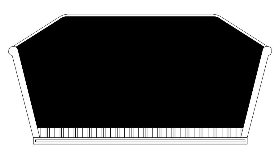 Luggage seat design in AutoCAD 2D drawing, dwg file, CAD file