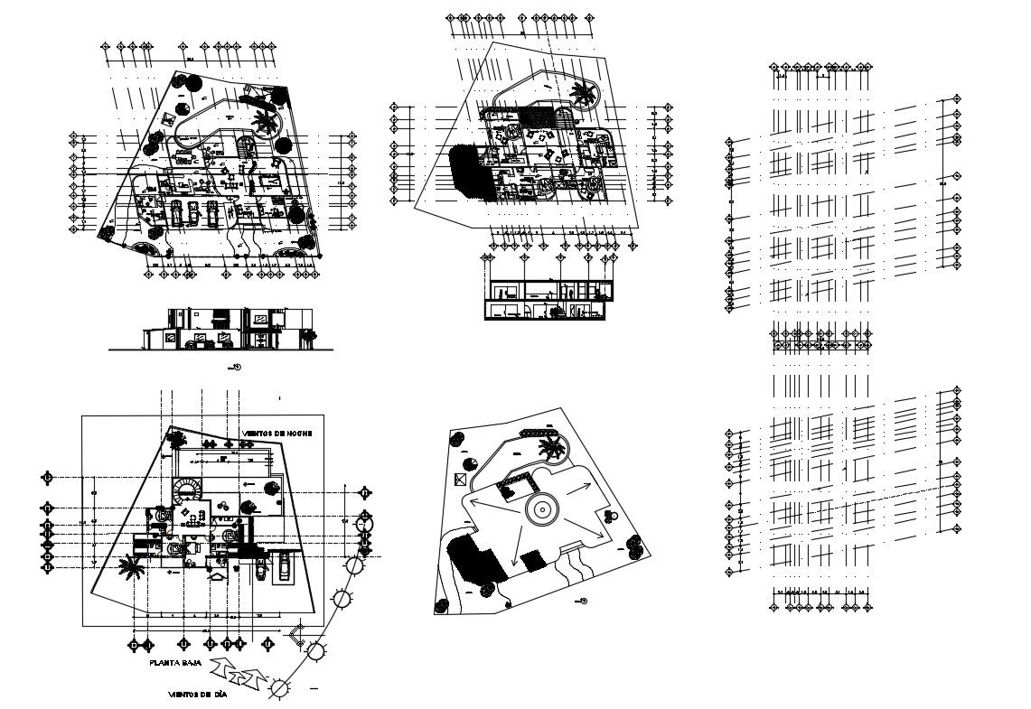 Luxuries beach house floor plan cad drawing details dwg file