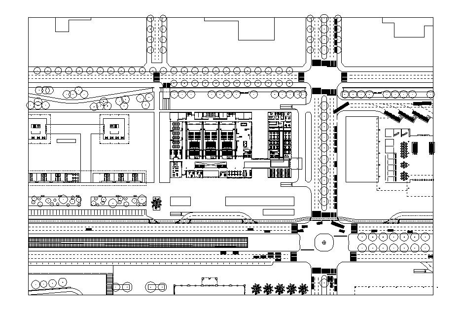 Luxuries hotel distribution plan auto-cad details dwg file