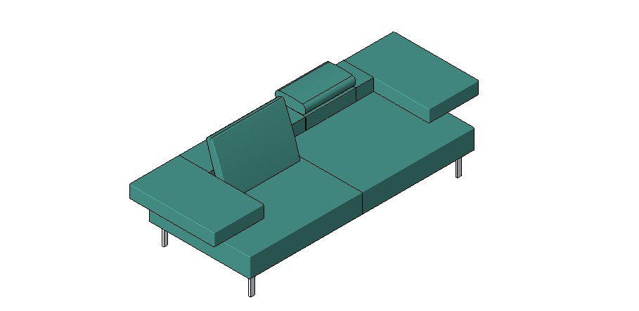 Luxuries long sofa set 3d block cad drawing details skp file