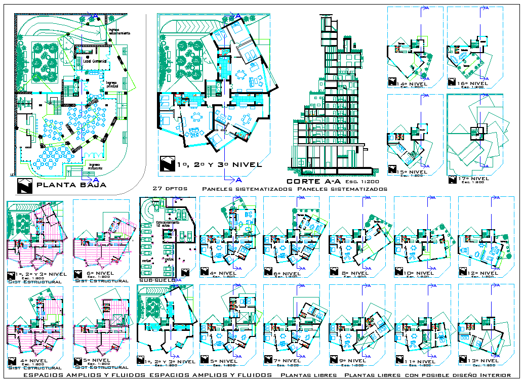Luxurious Residence project detail dwg file