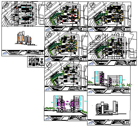 Luxurious multi family housing design drawing