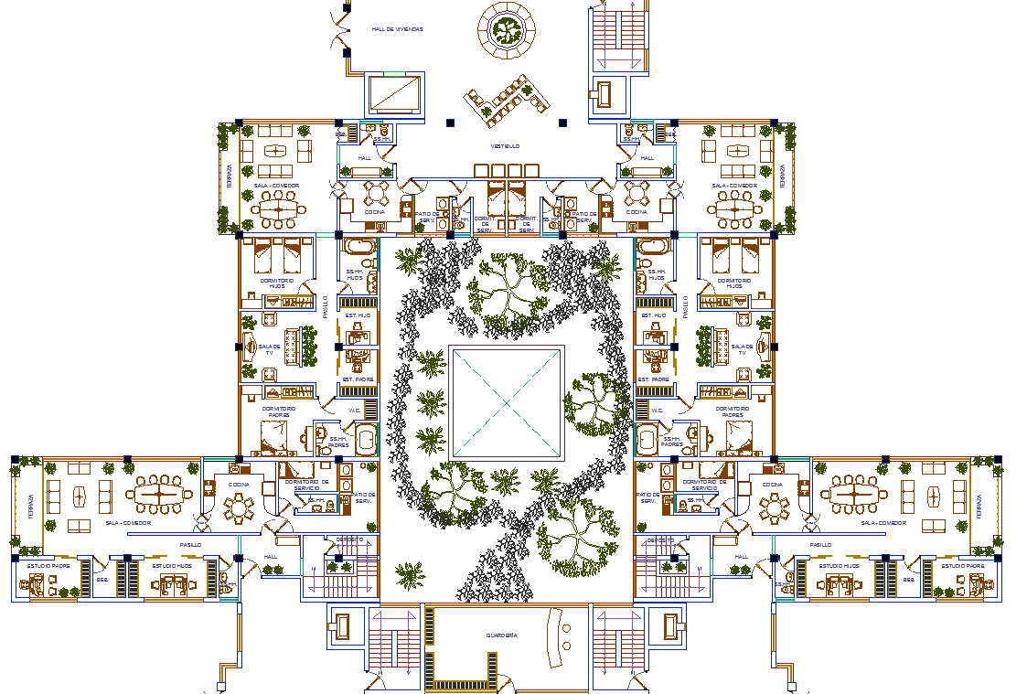 Luxurious residence Apartment Layout plan