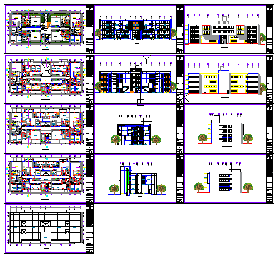 Luxurious residential flat design drawing