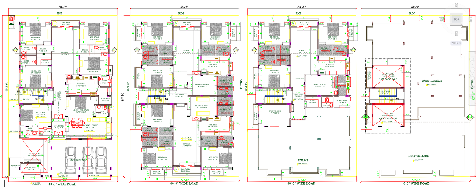 Massive House Plan with 15 Bedrooms and Dining Spaces