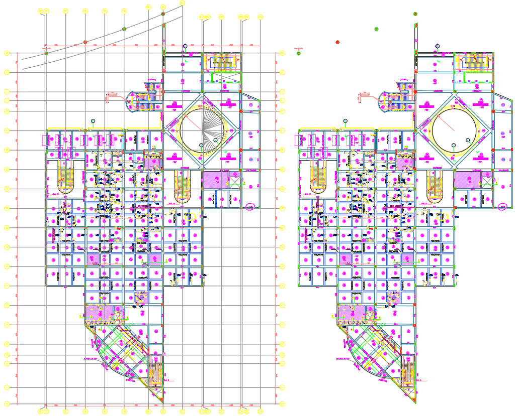 Luxurious Villa Floor Plan with Slab and Beam Details