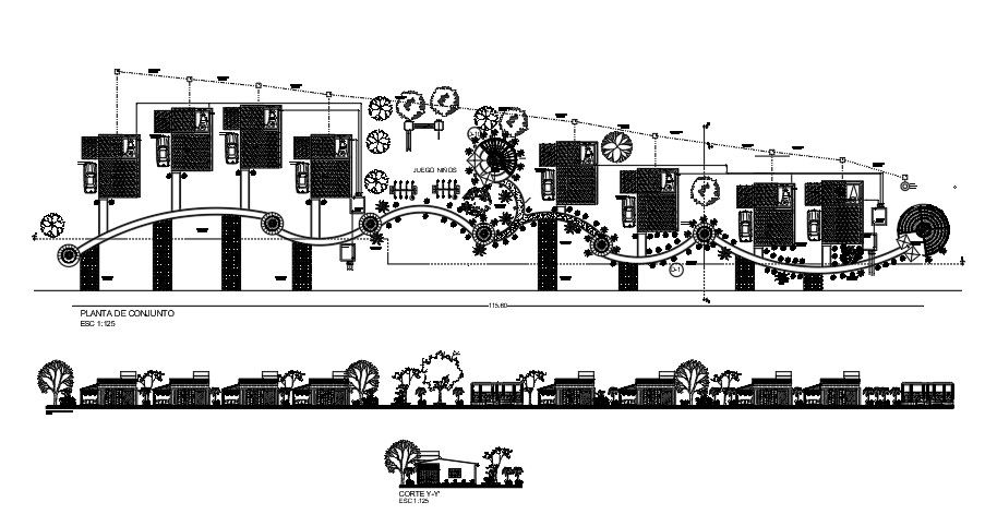Luxurious Villa House Plan And Elevation CAD File