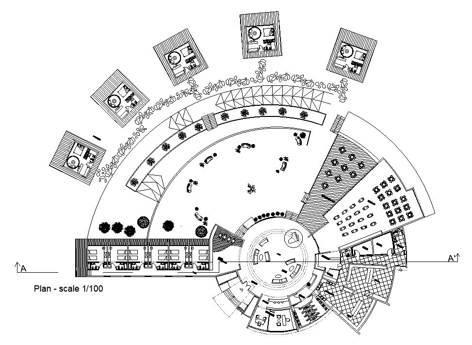 Luxury hotel plan is given in this Autocad drawing file. Download now.