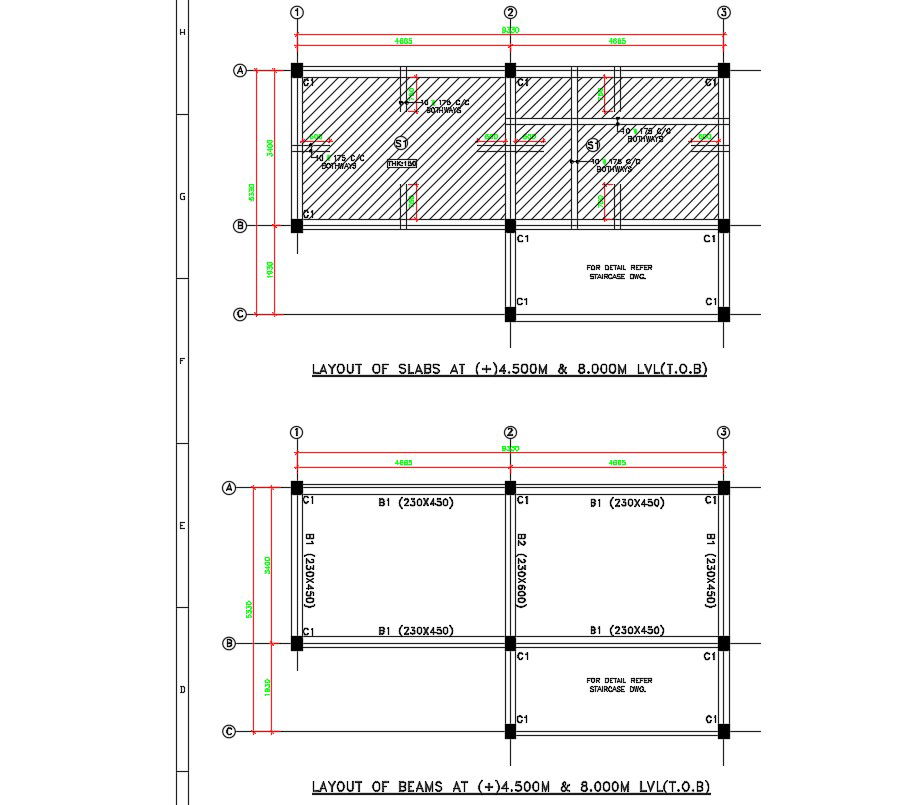 MCC Room Tank Farm Beams And Slabs Layout Plan Download DWG File